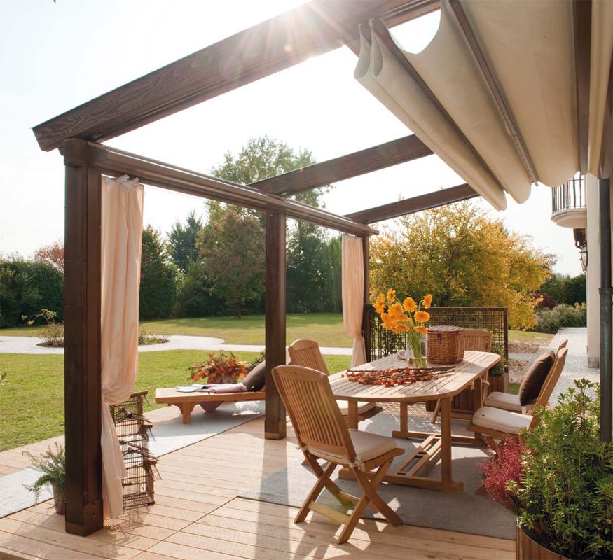 Inspiration: pergola con tenda a scorrimento superiore per ... Tende sole e pioggia