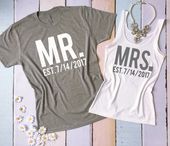 MR and MRS tee shirt and tank top set. Honeymoon shirts. Just Married shirts. We - Awsome Shirts - Ideas of Awsome Shirts #awsomeshirts #shirts - MR and MRS tee shirt and tank top set. Honeymoon shirts. Just Married shirts. Wedding tank and tee. Bride and Groom shirts. #beachhoneymoonclothes