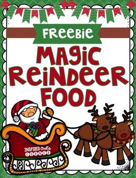 FREEBIE Magic Reindeer Food Pack | Magic reindeer food, Reindeer food, Magic reindeer food poem
