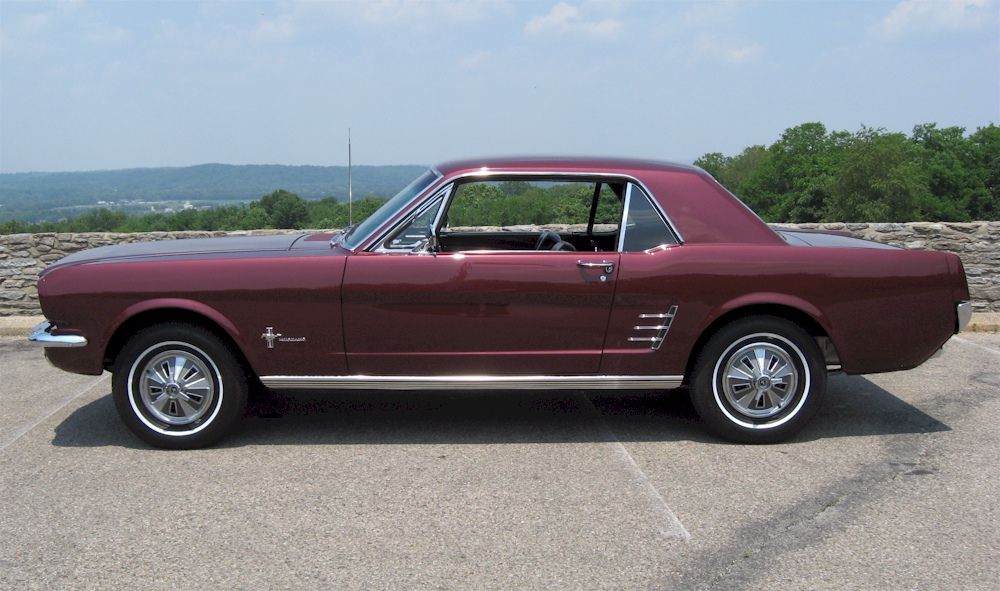 Vintage Burgundy 1966 Mustang Hardtop | Mustang, Mustang 1966, 1966 ford  mustang