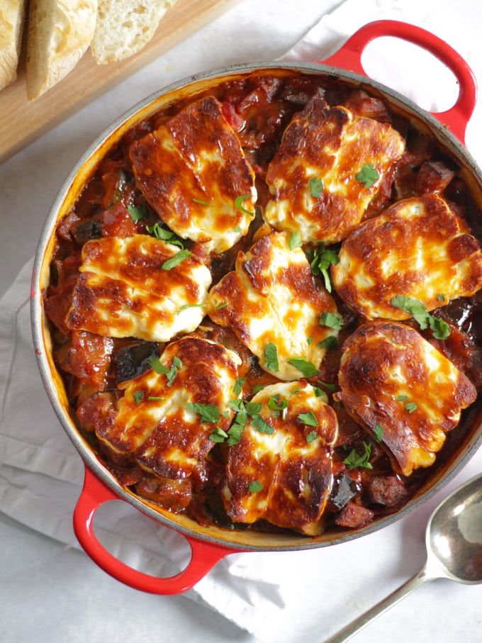 Grilled Halloumi Cheese Bake - Crunchy, Delicious AND Healthy!