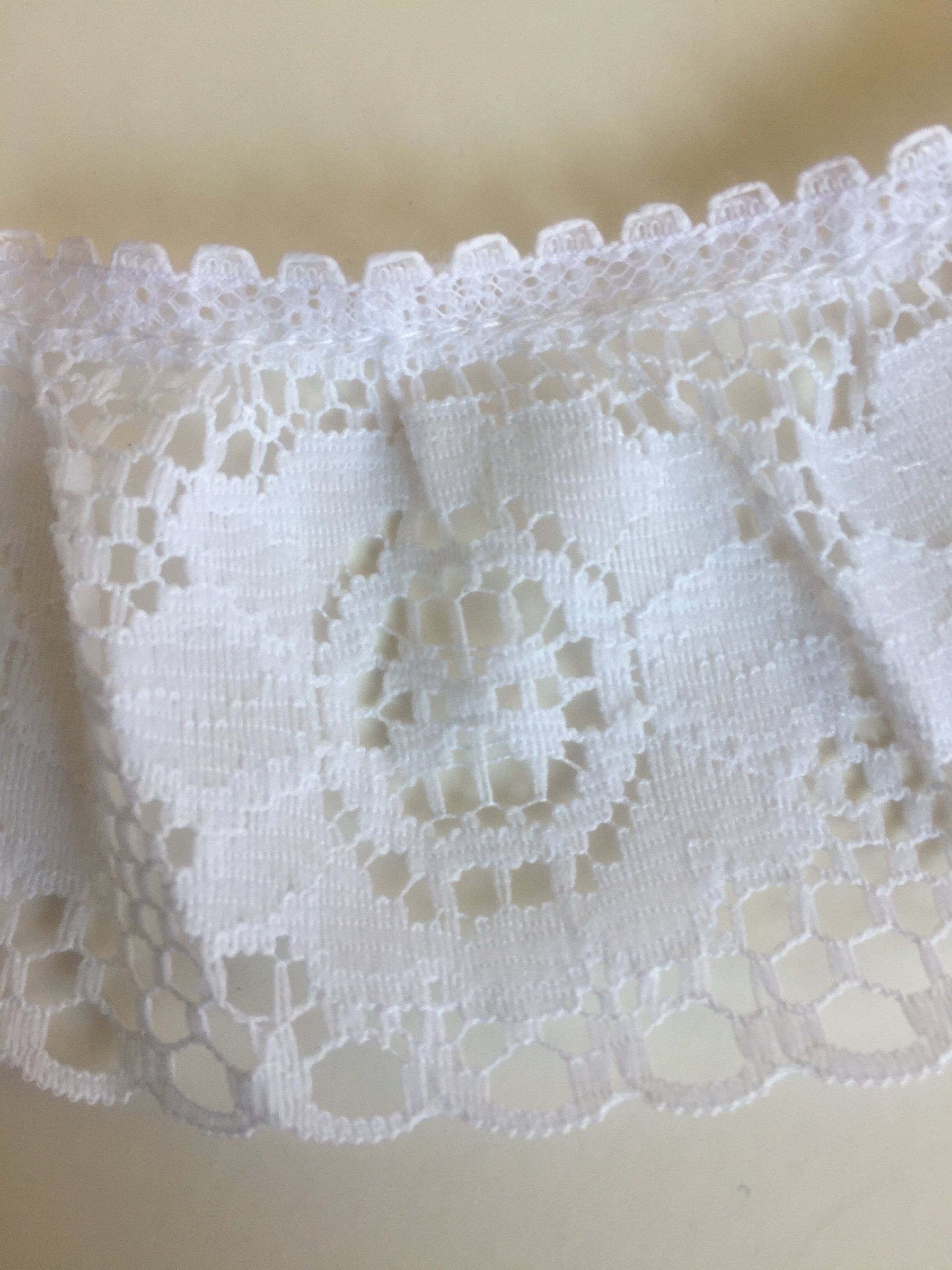 2 Inch Gathered Eyelet trim 4 yards