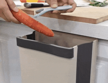Kitchen Hanging Trash Can, Collapsible Trash Bin Small Compact | Kitchen trash cans, Trash can, Trash