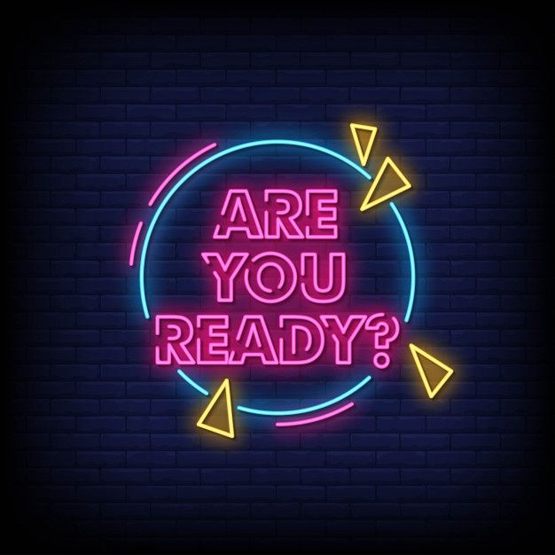 Are you ready neon signs style text Prem... | Premium Vector #Freepik #vector #light #neon #sign #signboard Text Business Card, Pink Neon Sign, Neon Pink, Logo Foto, Neon Symbol, Logo Online Shop, Neon Signs Quotes, Small Business Quotes, Neon Words