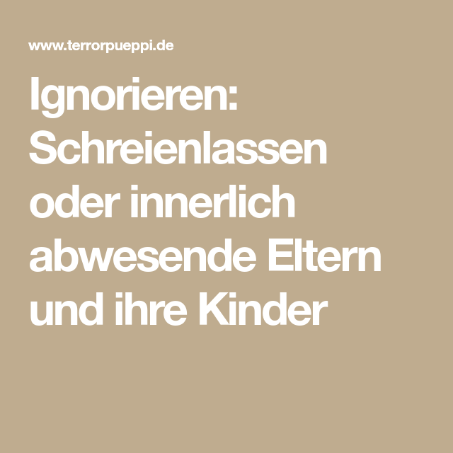 Ignorieren kennenlernen