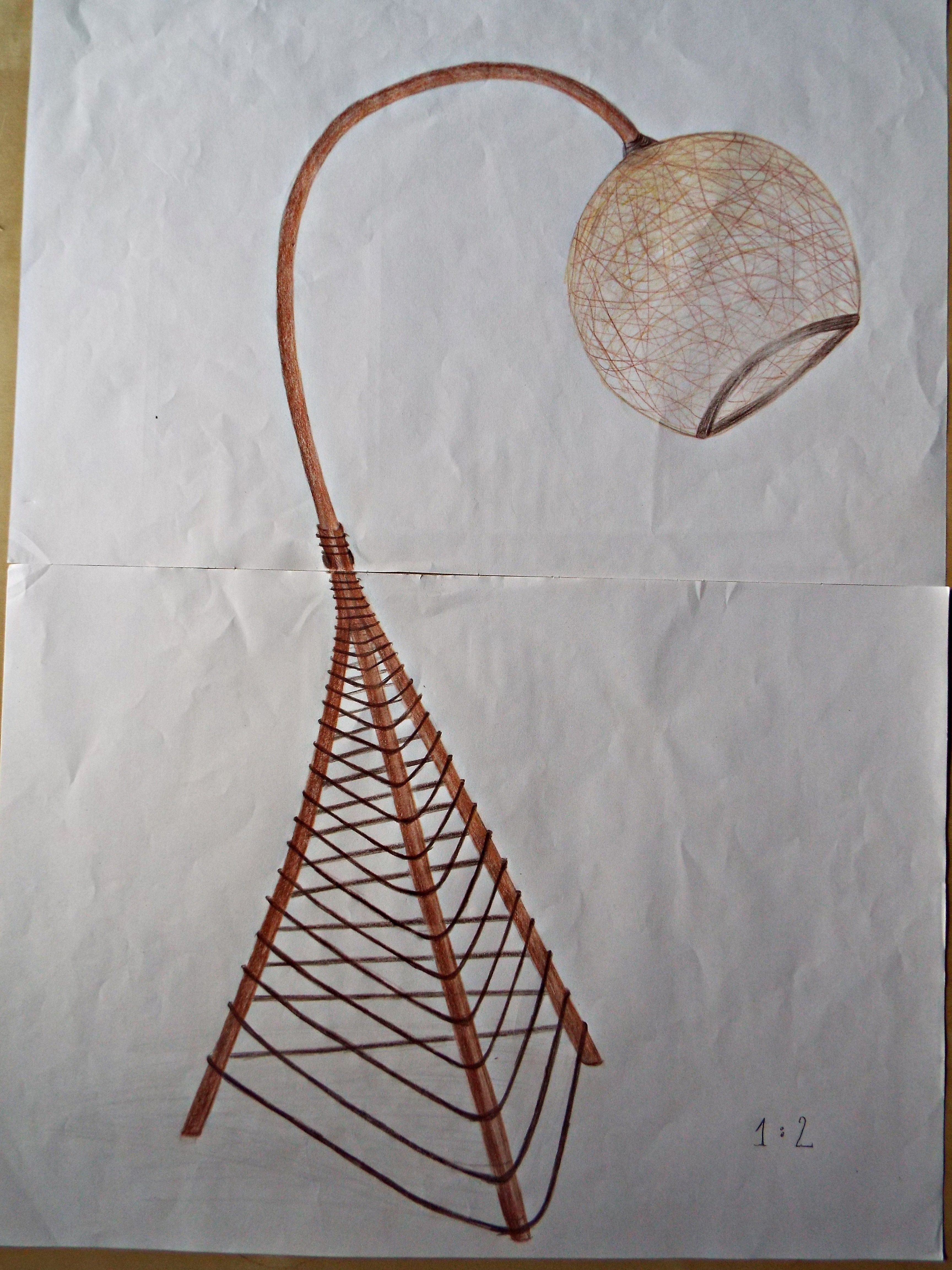 Lamp Sketch Drawing | Interior design art, Interior art, Interior