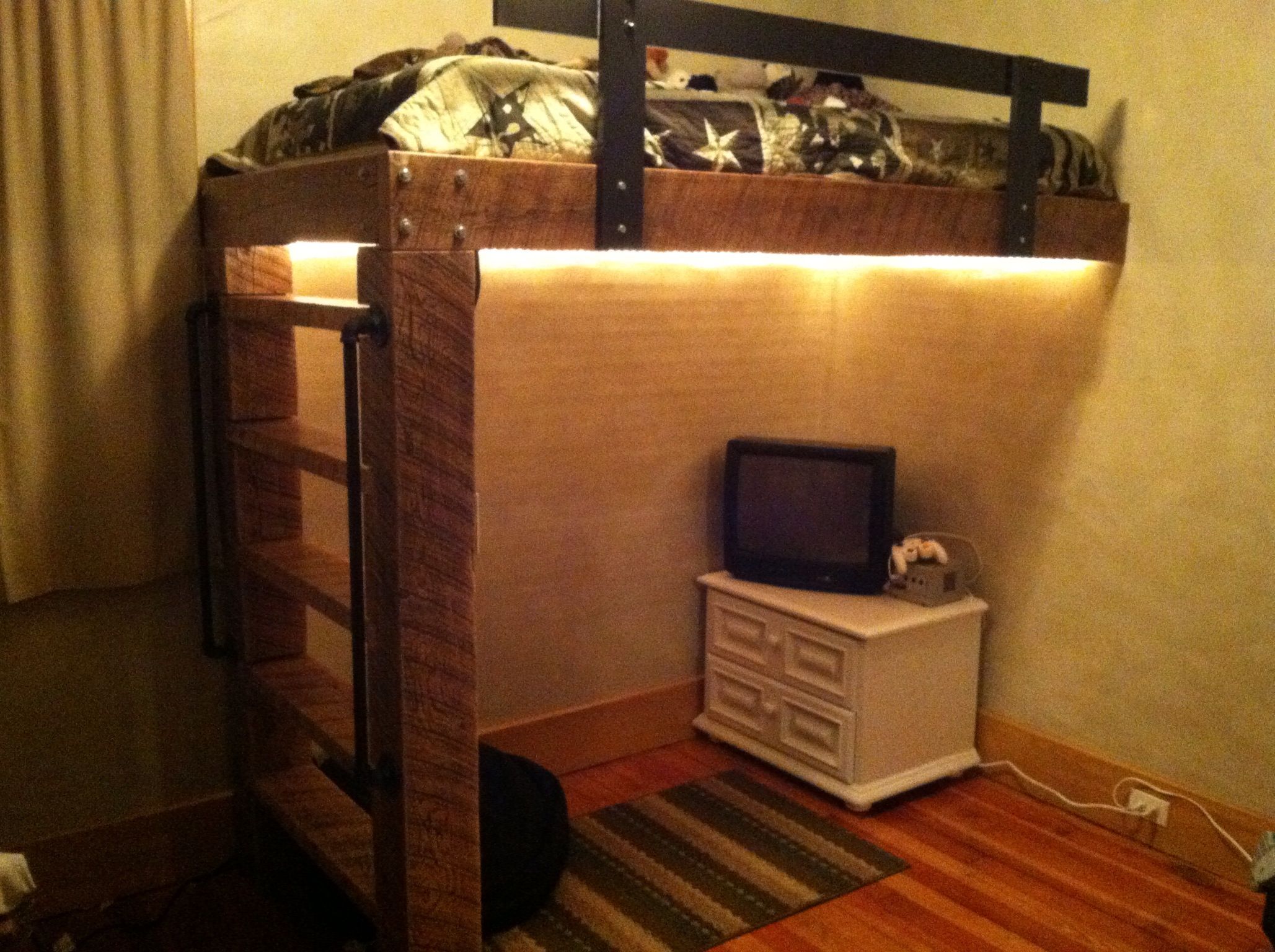 rustic loft bed
