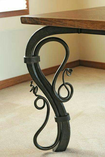 Modern Wrought Iron Base Unique Metal Table Base Slab Table