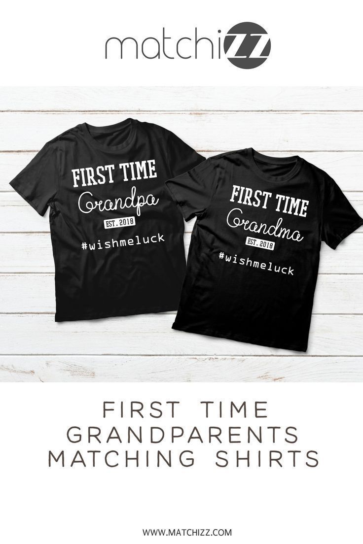 New Grandparents Gift Grandma and Grandpa Matching Shirts