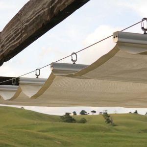 Wave Shades (Retractable Shades) Ready Made Sizes – Shade Sails LLC Diy Pergola, Pergola Canopy, Pergola Swing, Metal Pergola, Pergola With Roof, Covered Pergola, Canopy Outdoor, Outdoor Pergola, Backyard Pergola