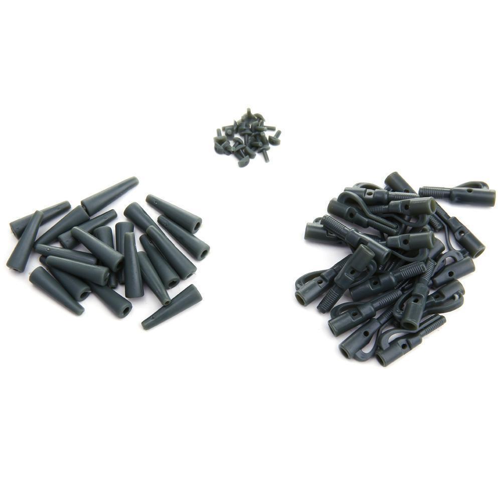 20 Sets Fishing Safety Lead Clips Carp Fishing Tackle Tools with Pins Tail Tube