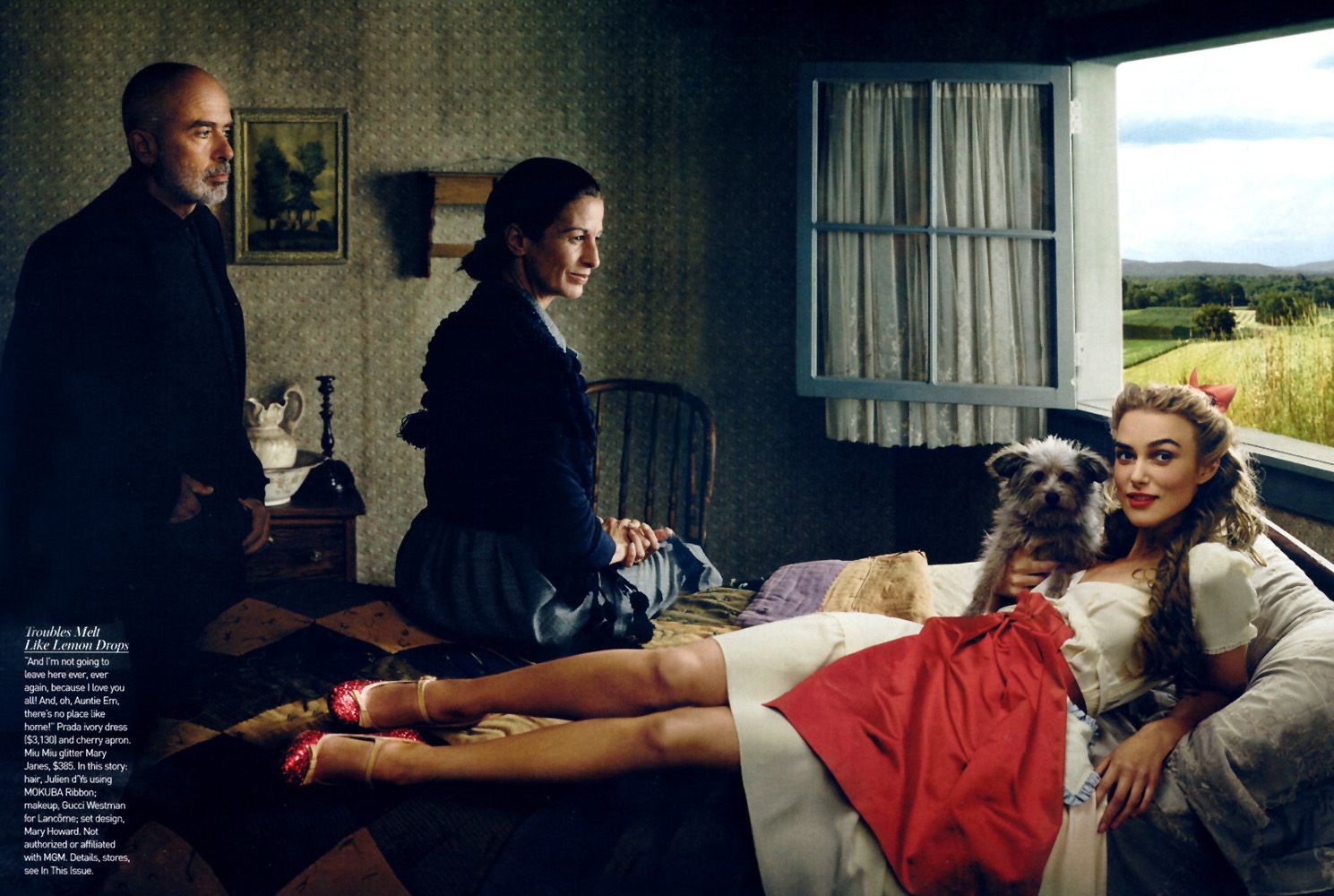 keira knightley as dorothy and alba and francesco clemente as auntie