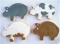 these are awesome! @Becky Blackburn-Price Farm Cookies, Biscotti Cookies, Edible Cookies, Galletas Cookies, Meringue Cookies, Iced Cookies, Cut Out Cookies, Sugar Cookies Decorated, Cupcake Cookies