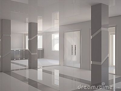 Contemporary House Pillar Stock Image Hall With Modern Columns Contemporary House Pillar Stock Image Hall With Modern Columns