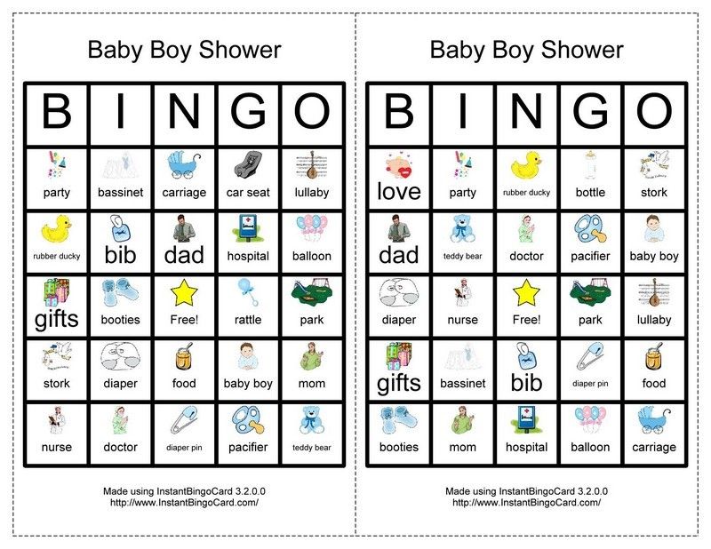 word bingo card