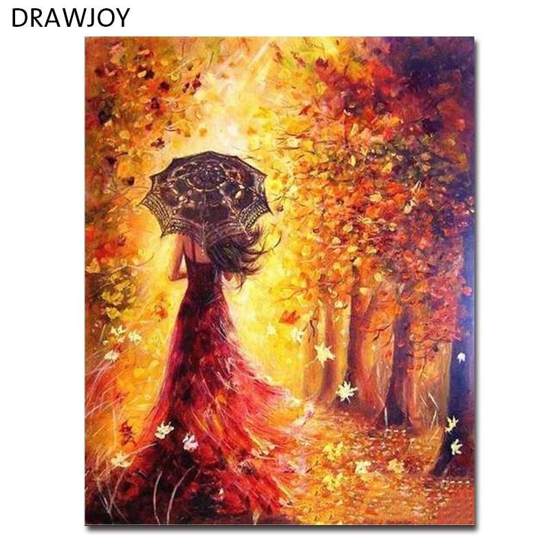 DIY Oil Painting By Numbers Kit Flowers Womans Body on Canvas Acrylic Oil Paint By Numbers for Adults for Home Wall Decor Art 40x50cm-With Frame