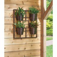 Stackable 2-Pocket Vertical Wall Planter Self Watering Hanging Garden Flower Pot Planter for Indoor/Outdoor Color:White - Walmart.com