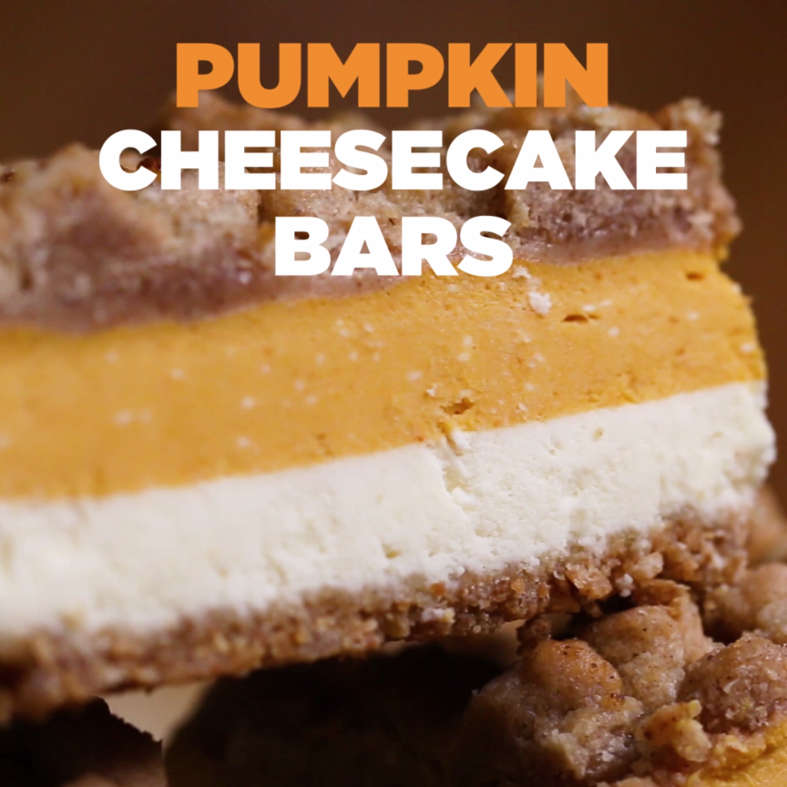 Pumpkin Cheesecake Bars Recipe by Tasty Pumpkin Cheesecake Bars Recipe by Tasty