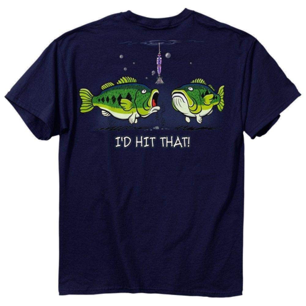 New I'D HIT THAT BASS FISH T-SHIRT NEW FISHING SHIRT--FUNNY SHIRT | Fishing shirts, Fishing tee