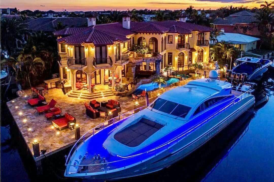 house with yacht dock