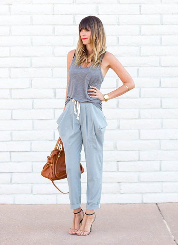 #2 seção trabalhoSJRP- terça How To Wear Joggers, Joggers Outfit, Chic Outfits, Summer Outfits, Fashion Outfits, Moda Casual, Casual Chic, Trendy Dresses, Nice Dresses