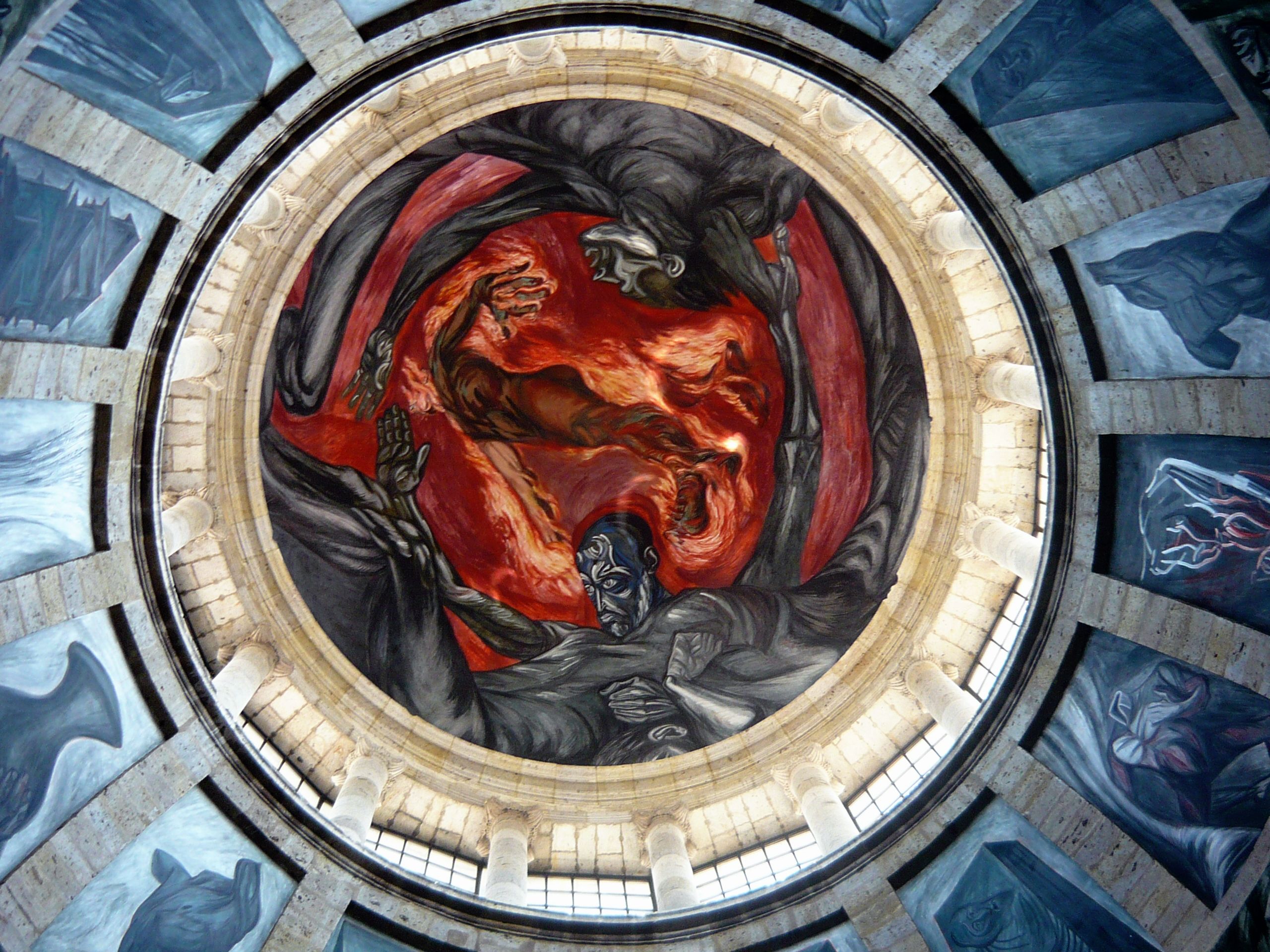 Image result for Hombre de fuego by José Clemente Orozco Instituto Cultural Cabanas
