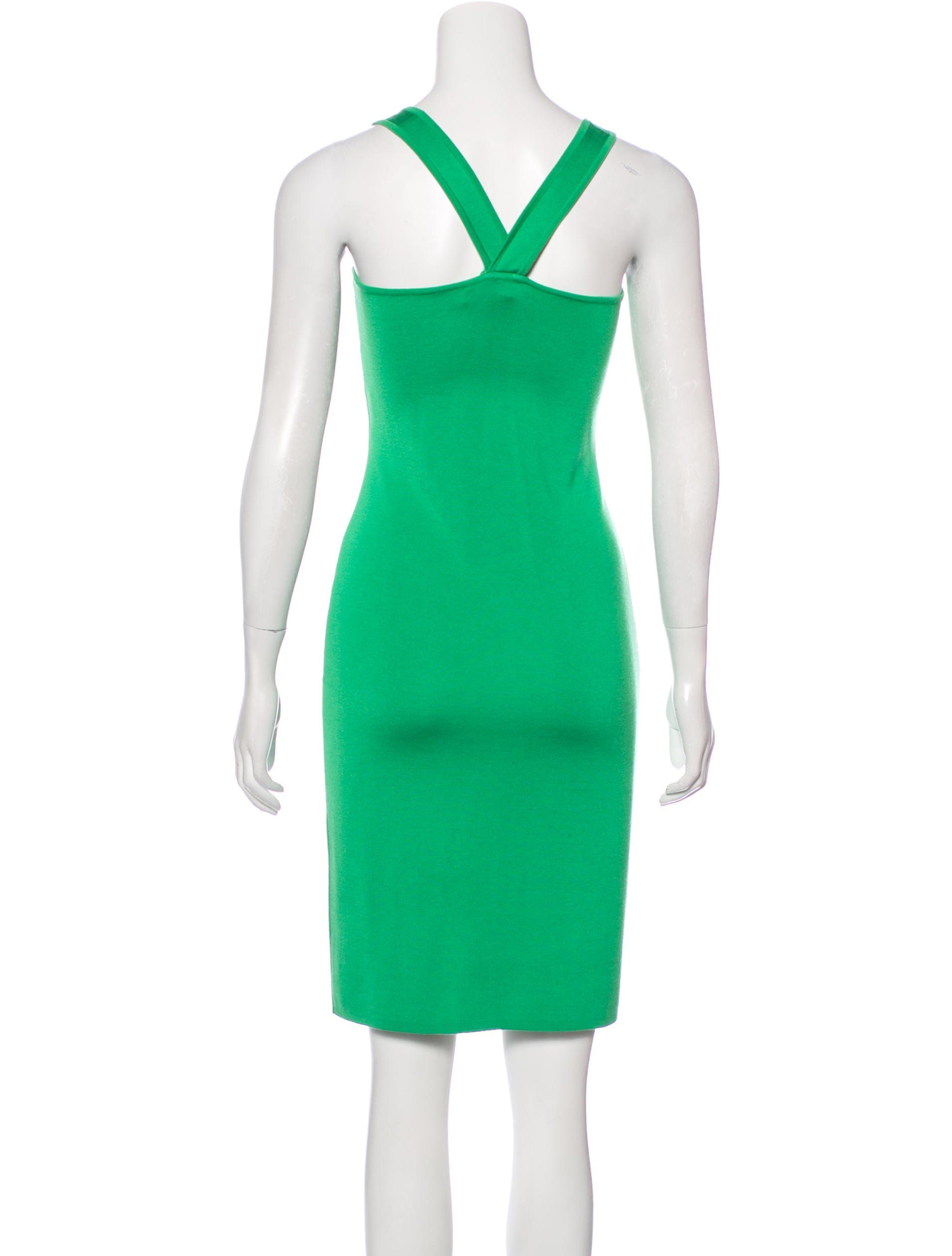 Kelly Green Knee Length Dress