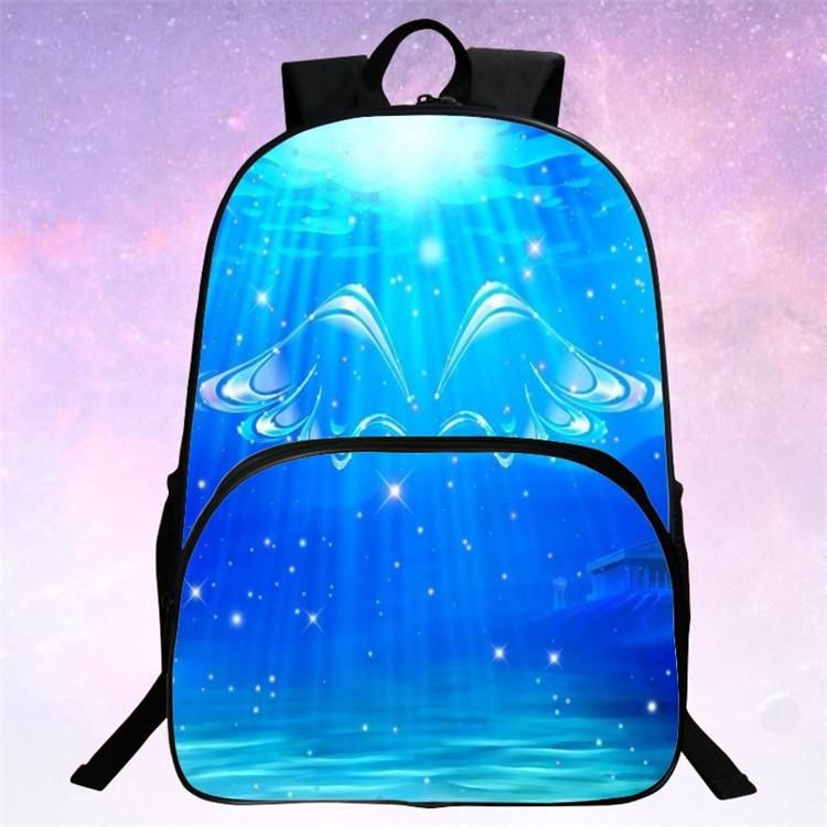 Polyester Backpack Universe School Bag for Boys Girls Children Bookbags Teenager
