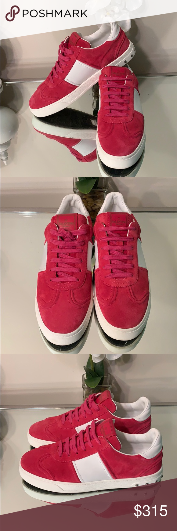 valentino pink sneakers