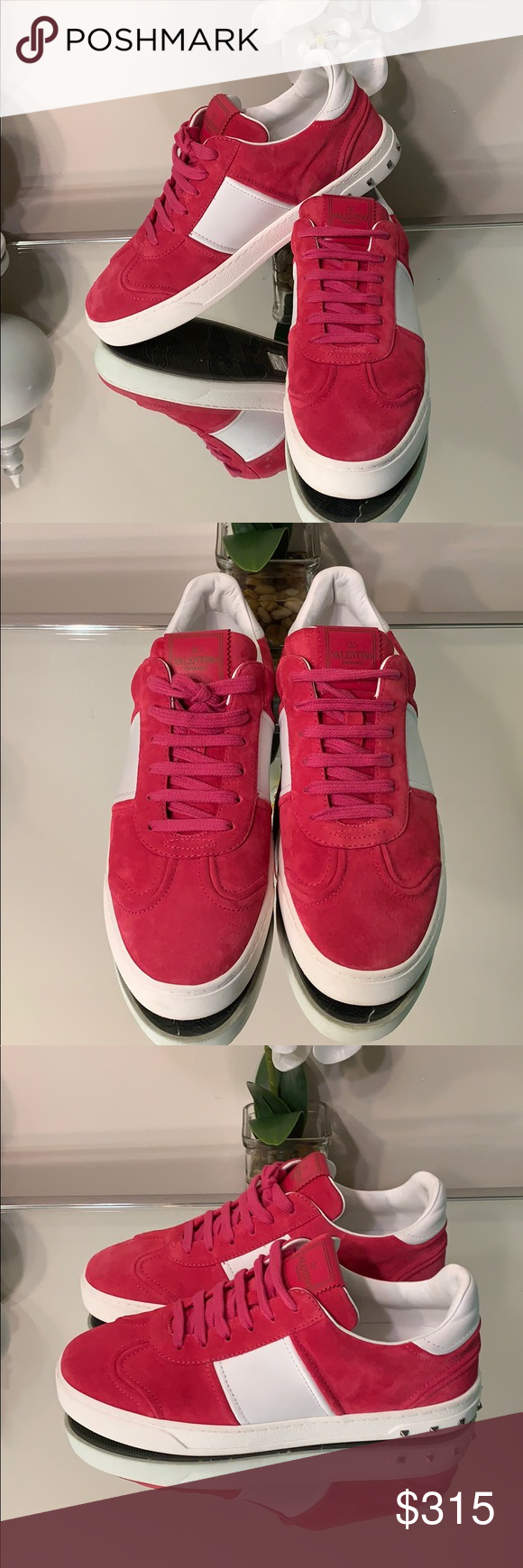 Valentino Sneakers | Valentino sneakers, Pink suede, Valentino shoes