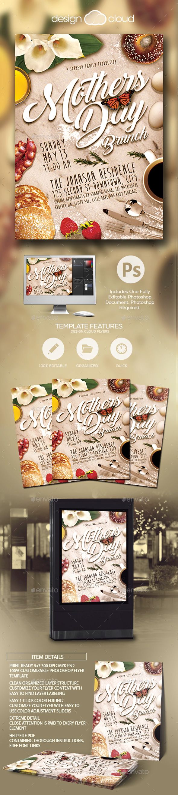 mothers day brunch flyer template template and event flyers brunch flyer template