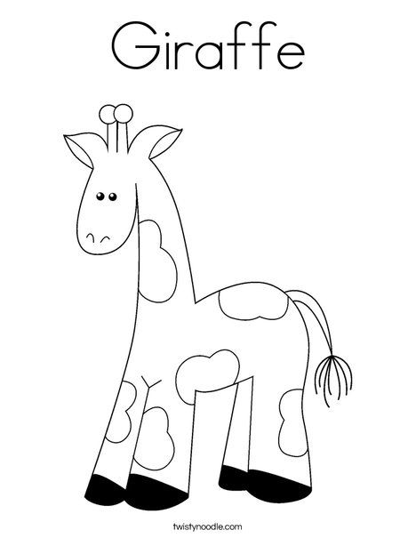giraffe coloring page from twistynoodle com coloring pages