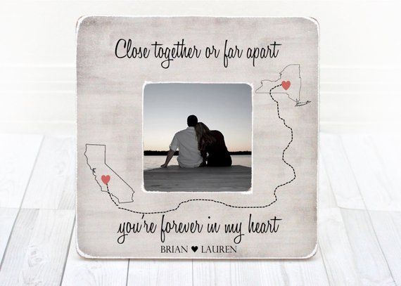 True Love Map Personalized Picture Frame true love state map Valentines Day Gift for girlfriend fian
