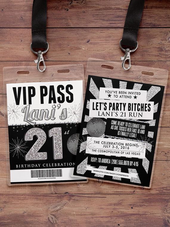 White party, VIP PASS, 21st birthday, backstage pass, concert ticket