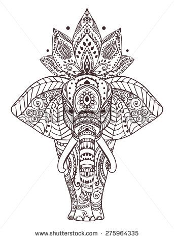 Download Greeting Beautiful Card With Elephant Frame Of Peacock Made In Vector Perfect Cards Or For Any Other Kind Of Desi Elephant Tattoos Tattoos How To Draw Hands