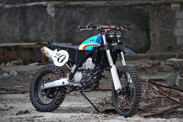 Knuckle WhackJob gives the KLX250 a Vintage Enduro Vibe Triumph Bobber, Kawasaki Motorcycles, Bike Exif, Bike Ride, Bike Gear, Custom Motorcycles, Custom Bikes, Custom Baggers, Dr 650