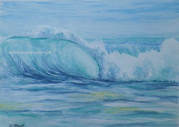 watercolor painting ocean