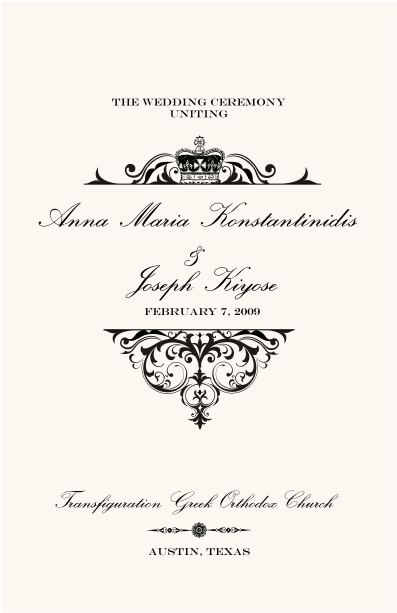 greek orthodox wedding program example wedding directories order of