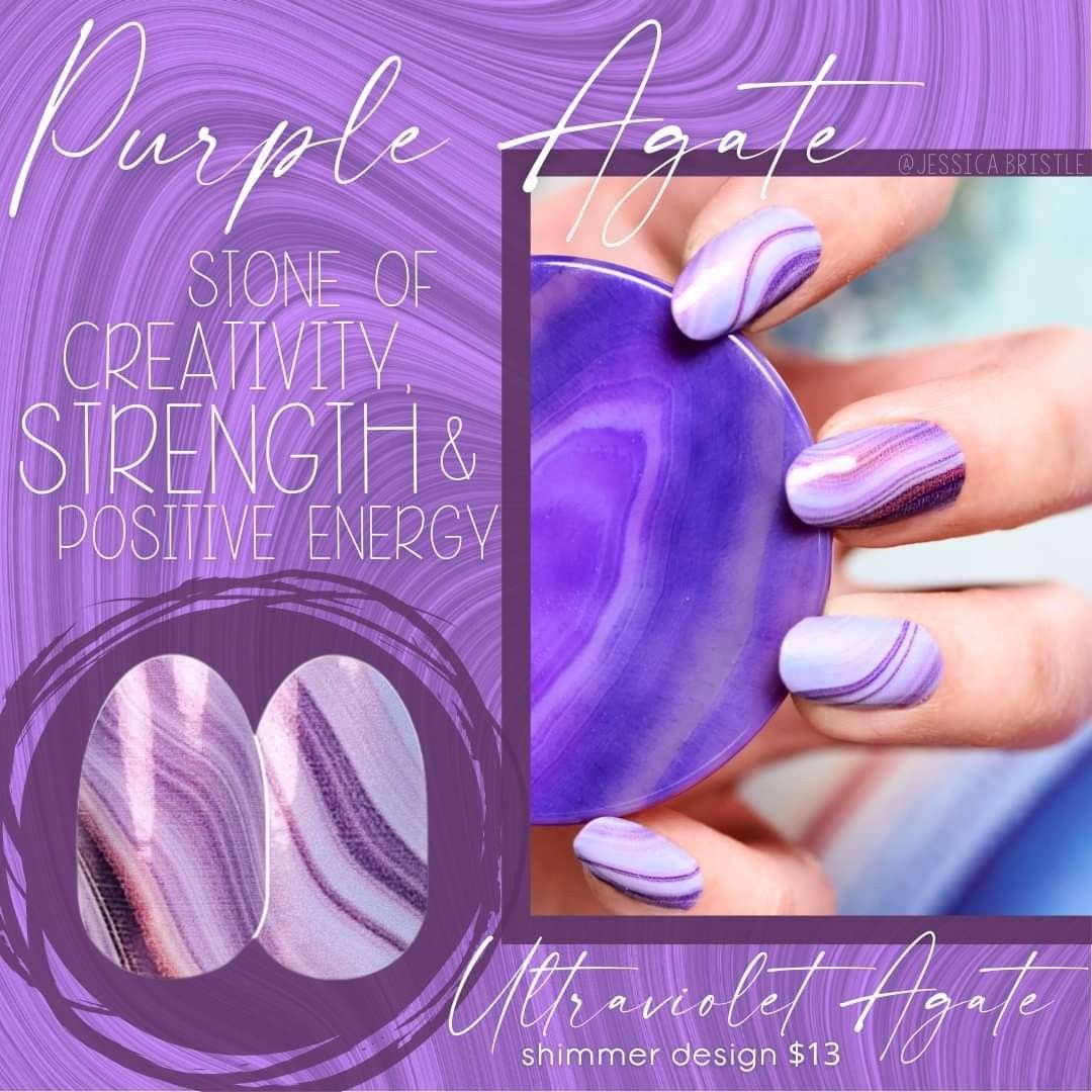 Top your tips with Color Street's Ultraviolet Agate, inspired by
