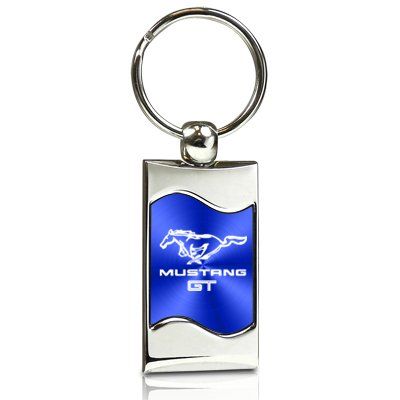 New 3d Blue 2015 Ford Mustang Gt Custom Keychain Keyring Key Roush