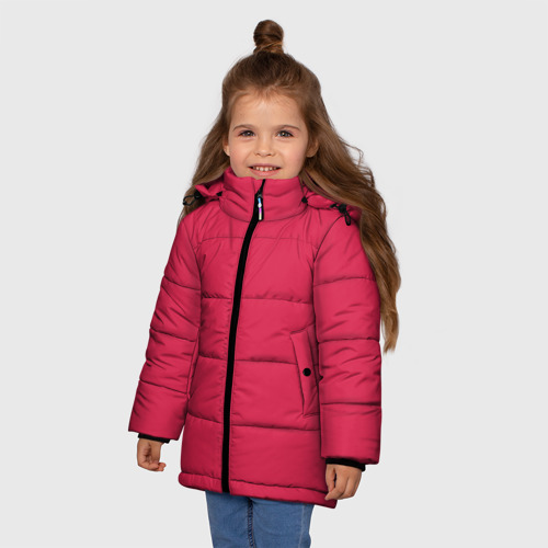 Зимняя куртка для девочек 3D viva magenta pantone textile cotton купить за 9985 артикул 3302635 в Стильная одежда Black Gryphon Studio с доставкой по России Girls Winter Jackets, Pantone, Magenta