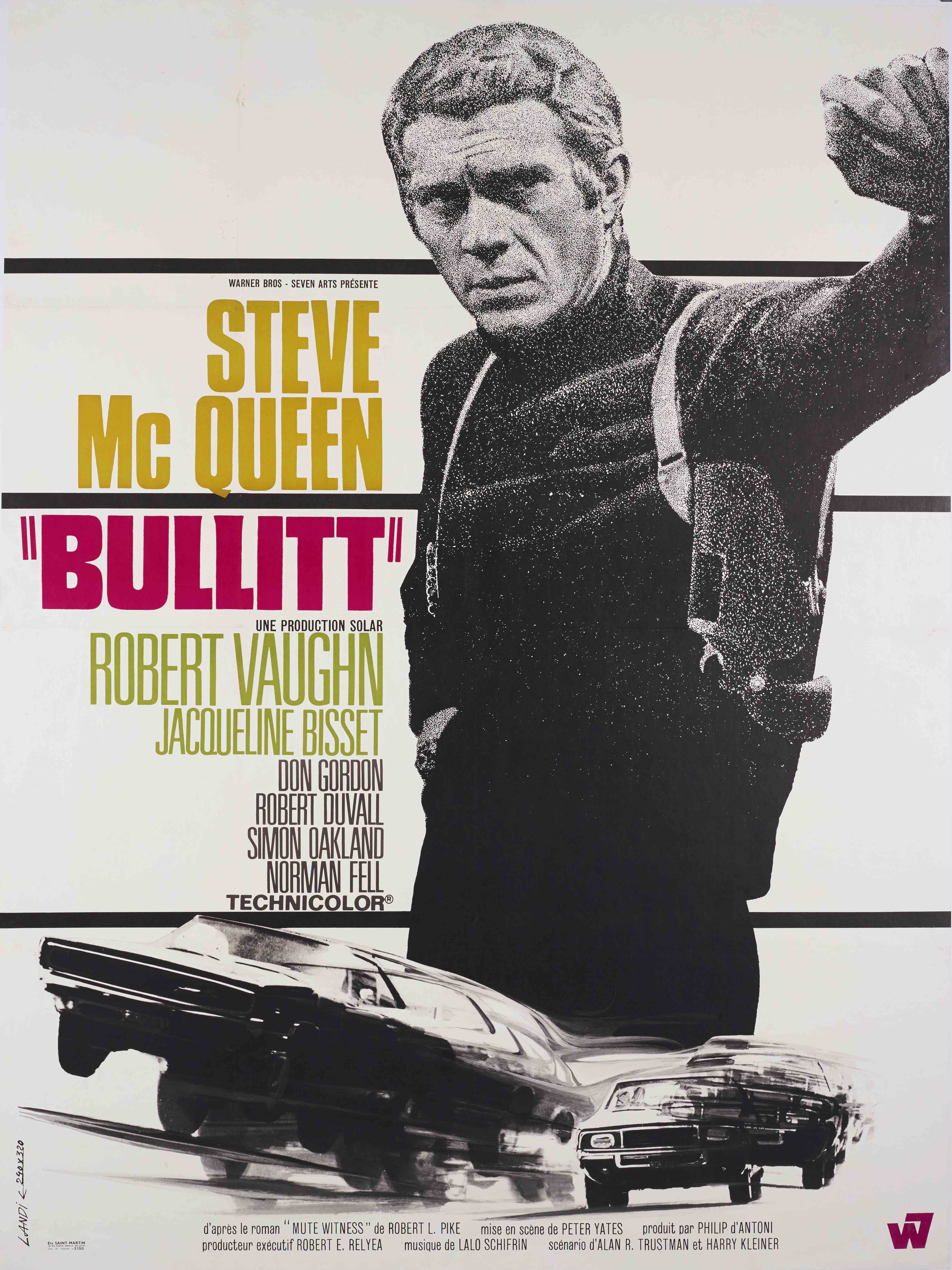 STEVE MCQUEEN BULLITT CANVAS PRINT PICTURE WALL ART VARIETY OF SIZES