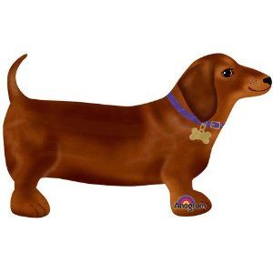 Adorable Dachshund Dog Super Shape 24 Mylar Balloon By Anagram