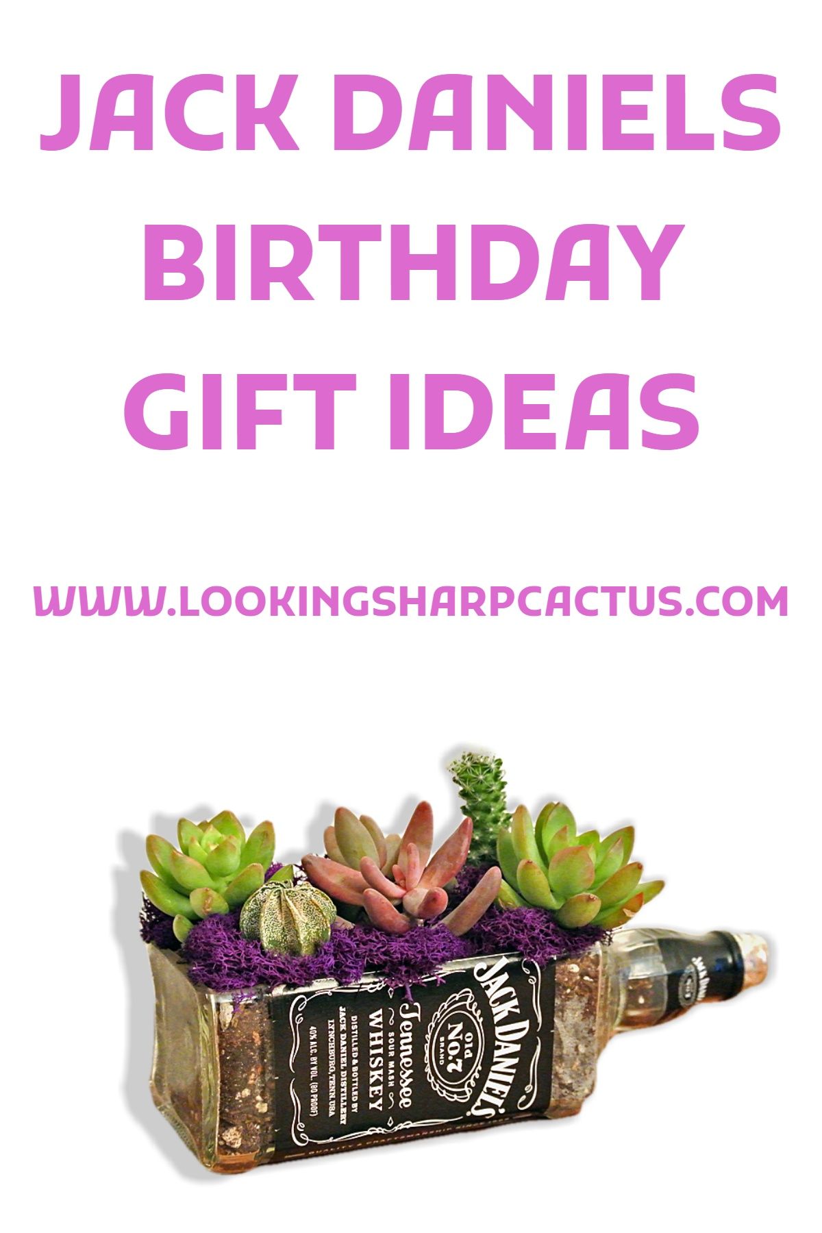 Jack Daniels Whiskey birthday gift ideas. Jack Daniels vases, whiskey drinking glasses, unique serving trays, glass whiskey bottle planters for succulents and unique Jack Daniels mouthwash dispensers! Wine Bottle Planter, Wine Bottle Centerpieces, Bottle Garden, Wine Bottle Decor, Bottle Crafts, Vases, Mouthwash Dispenser, Dish Soap Dispenser, Unique Wine Gifts