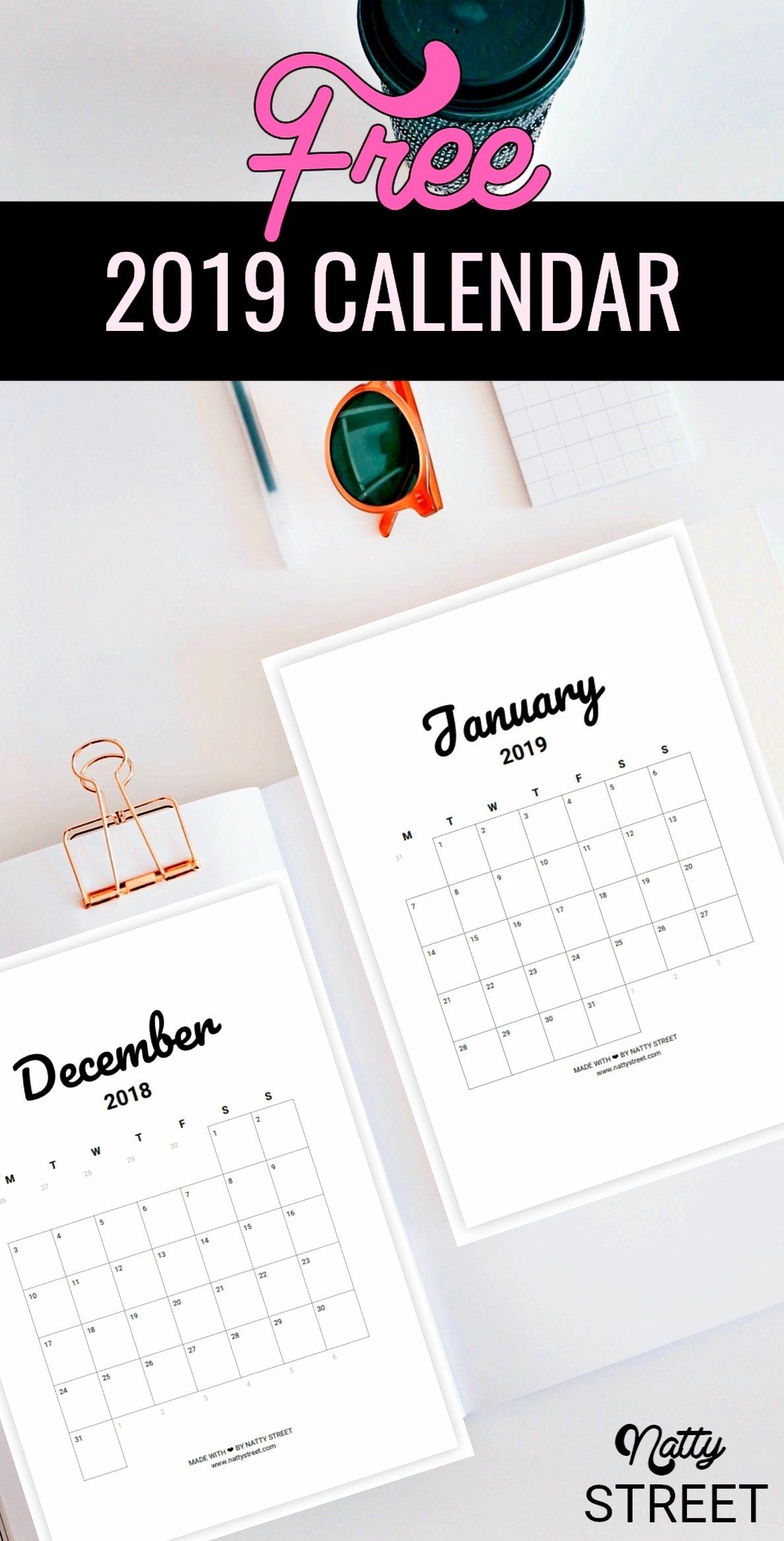 2019 cost-free printable calendars Bullet Magazine Free of charge image relating to Www.printablecalendars.com � Www.freeprintable.net titled 2019 cost-free printable calendars Bullet Magazine Free of charge