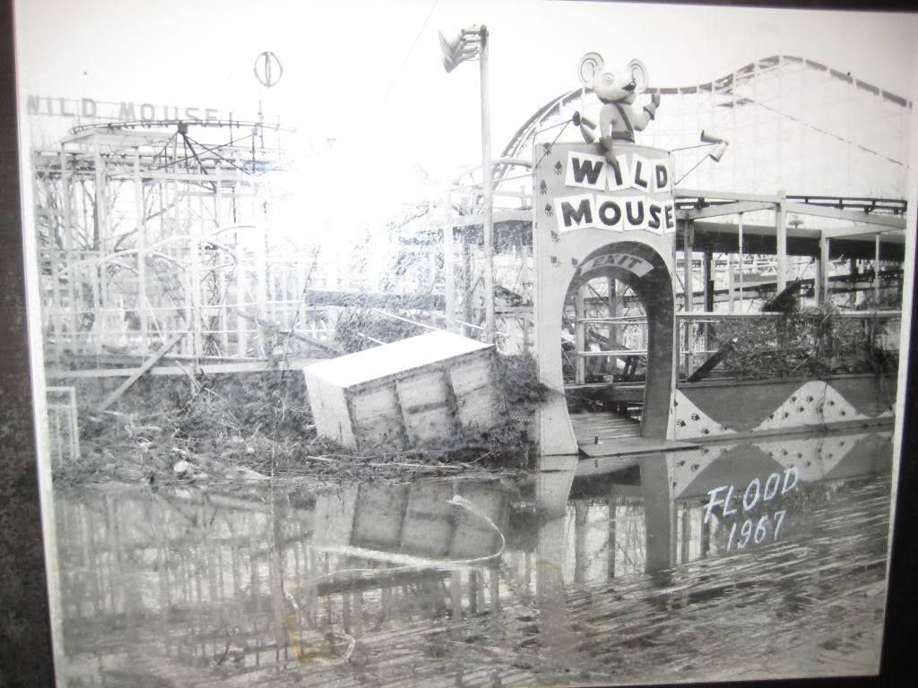 Wild Mouse at Coney Island - 1967 flood. | Coney island history, Cincinnati ohio, Coney island