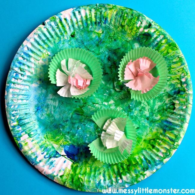 Claude Monet inspired Water Lilies Art for Kids