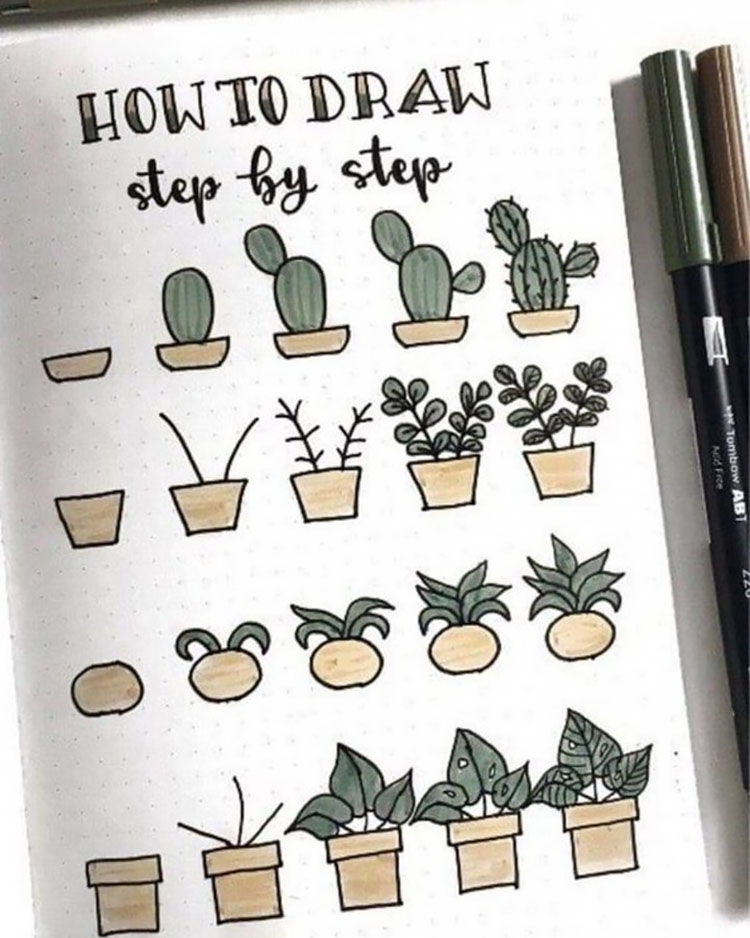In this post, I'm sharing 48 bullet journal doodle ideas that are perfect for beginners. Some are doodle ideas and some are super helpful step-by-step tutorials. Bullet Journal School, Doodle Bullet Journal, Creating A Bullet Journal, Bullet Journal Paper, Doodle Art Journals, Bullet Journal Notebook, Bullet Journal Aesthetic, Bullet Journal Lettering Ideas, Bullet Journal Ideas Pages