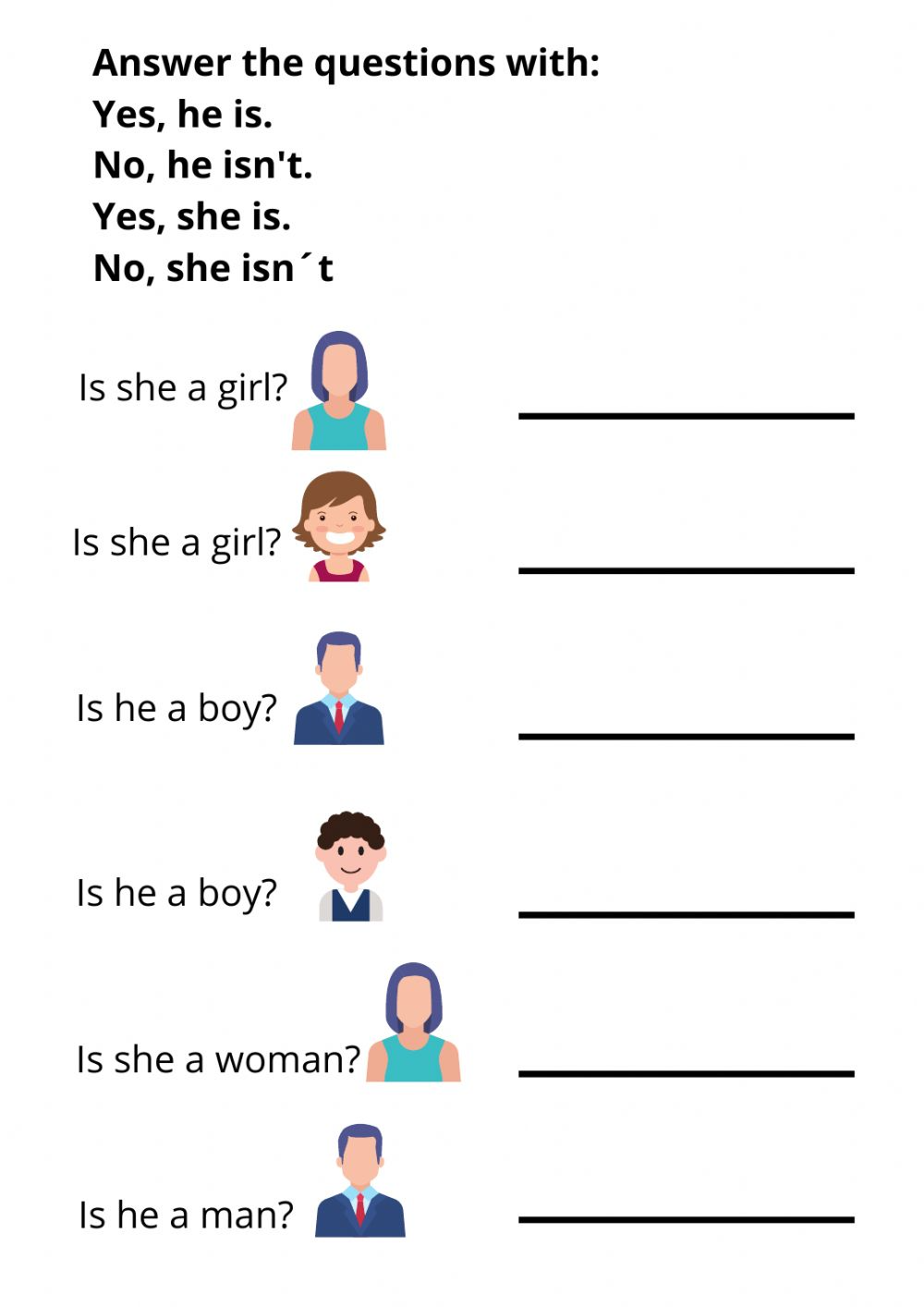 Yes He Is No He Isn t Online Exercise For Grade 1 You Can Do The 
