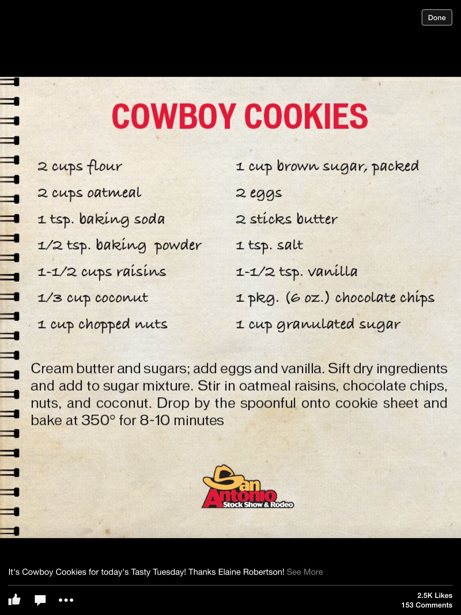 Cowboy cookies Cowboy cookies, Cookies recipes chocolate Cowboy cookies Cowboy cookies, Cookies recipes chocolate